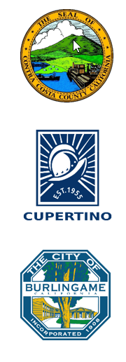 Adopted reach codes city seals (Contra Costa County, Cupertino, Burlingame)